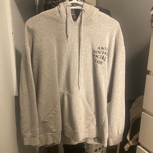 Grey Hoodie with large Black print at the back